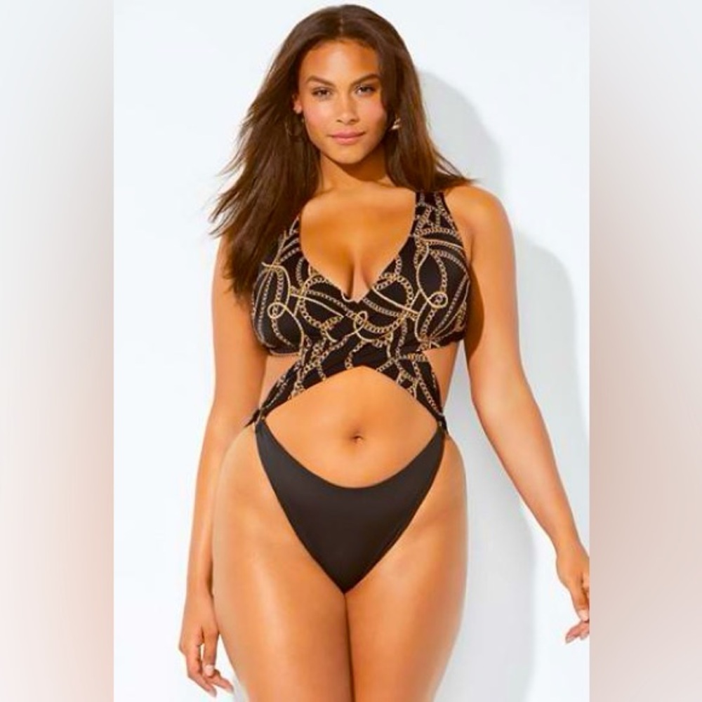 HP 🥳 NWT Ashley Graham x Swimsuits For All Notorious Monokini Cutout Swimsuit